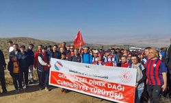 DİNEK DAĞINDA FİLİSTİN BAYRAĞI DALGALANDI