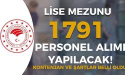 Tarım Bakanlığı KPSS 2024/4 İle Lise Mezunu 1791 Personel Alımı