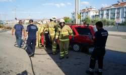 Kırıkkale'de Otomobil Yangını  Korkuttu
