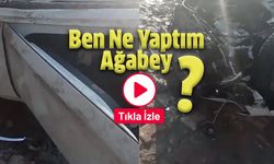 Kaza Yapan Sürücü Arabası İçin Gözyaşı Döktü