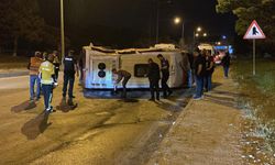 Takla Atan Minibüs Hurdaya Döndü: 1 Yaralı