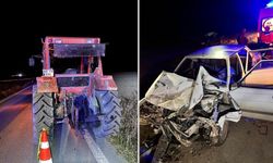 Otomobil Traktöre Çarptı: 1 Ölü, 1 Yaralı