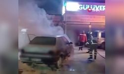 Kırıkkale'de Park Halindeki Otomobil Yandı