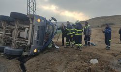 Yahşihan’da Devrilen Mikser Korkuttu