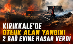 Kırıkkale'de Otluk Alan Yangını 2 Bağ Evine Hasar Verdi