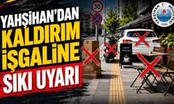 Yahşihan'dan Kaldırım İşgaline Sıkı Uyarı