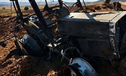 Kırıkkale'de traktör kül oldu