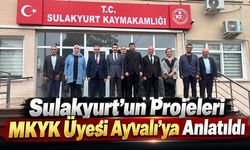 Sulakyurt’un Projeleri MKYK Üyesi Ayvalı’ya Anlatıldı
