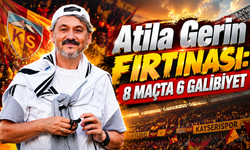 Atila Gerin Fırtınası: 8 Maçta 6 Galibiyet