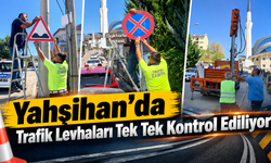 Yahşihan’da Trafik Levhaları Tek Tek Kontrol Ediliyor