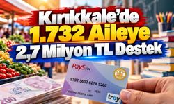 Kırıkkale'de 1.732 Aileye 2,7 Milyon TL Destek
