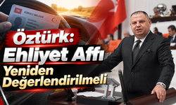 Öztürk: Ehliyet Affı Yeniden Değerlendirilmeli