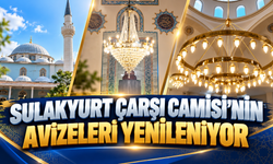 Sulakyurt Çarşı Camisi’nin Avizeleri Yenileniyor
