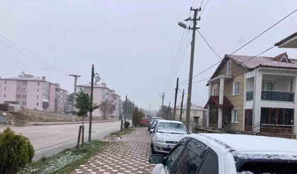 Çankırı’da kar yağışı etkili oldu