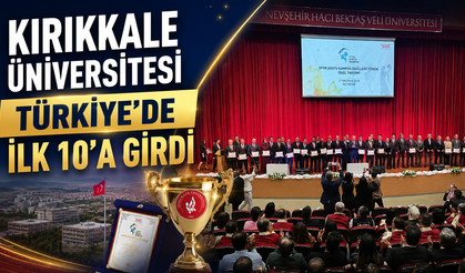 Kırıkkale Üniversitesi Türkiye'de İlk 10'a Girdi