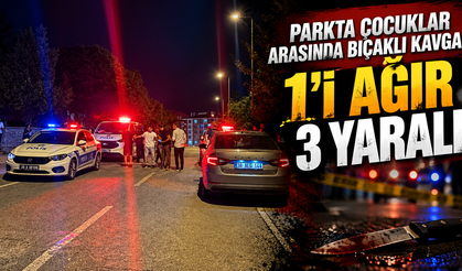 Parkta Çocuklar Arasında Bıçaklı Kavga: 1’i Ağır 3 Yaralı