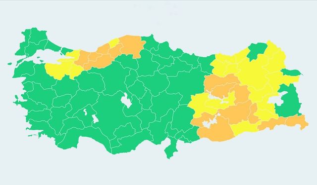 Kırıkkale haritada  Yeşil listede