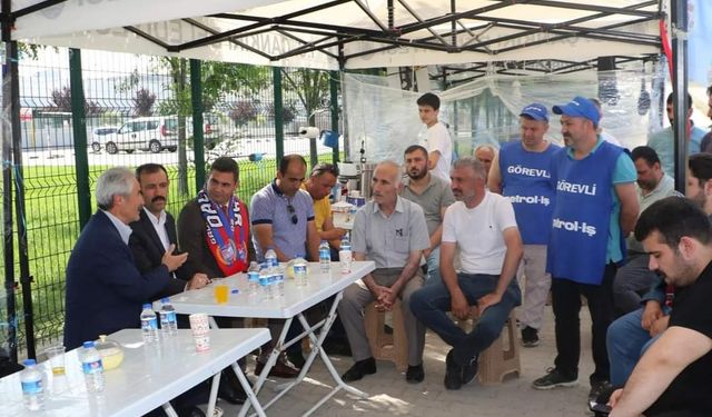 CHP İl Başkanı işçi eylemine destek verdi