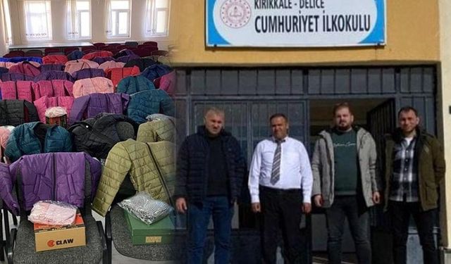 Delice Cumhuriyet İlkokulu Öğrencilerine Kışlık Yardım