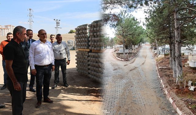 Kırıkkale Belediyesi Mezarlık İçi Yolları Yeniledi