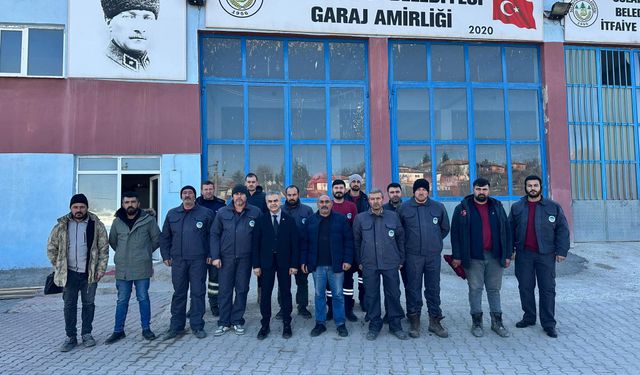 Başkan Çetiner, Belediye Garajında Personelle Buluştu