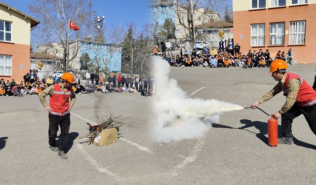 Sulakyurt’ta Öğrencilere Yangın Tatbikatı Eğitimi Verildi