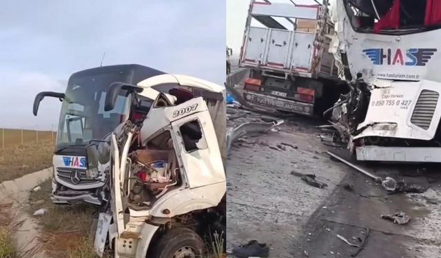 Kamyon İle Yolcu Otobüsü Çarpıştı: 1 Ölü, 5 Yaralı
