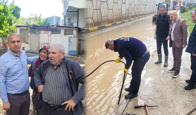 Başkan Önal Kuvvetli Yağış Sonrası Sahadaydı