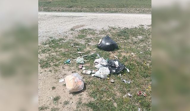 Müsellim Köyü’nde Çevreye Atılan Çöpler Tepki Çekti
