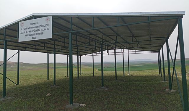 Kırıkkale Meralarında Gölgelik Kurulumu Devam Ediyor
