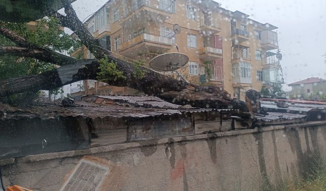 Kırıkkale’de Şiddetli Rüzgar Tandır Çatısını Uçurdu