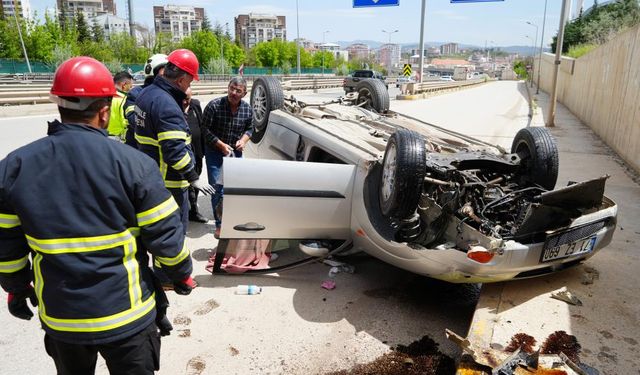 Kırıkkale'de Otomobil Takla Attı: 1 Yaralı