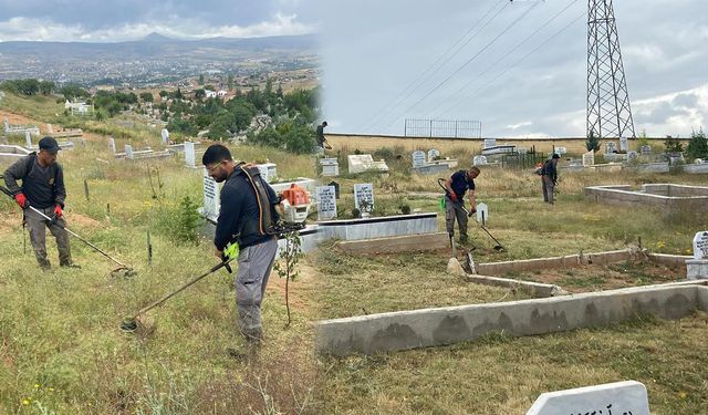 Kırıkkale’de Mezarlıklarda Bayram Temizliği