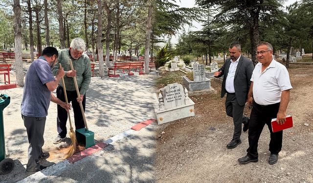 Hacılar Mezarlığında Bayram Öncesi Temizlik ve İnceleme