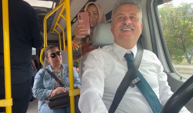Başkan Sungur, Direksiyon Başına Geçti, Vatandaşla Yolculuk Etti