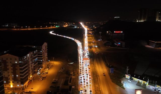 Trafik Yoğunluğu Zirve Yaptı: Kırıkkale Havadan Görüntülendi