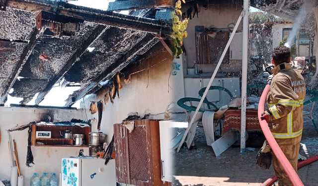 Kırıkkale’de Bahçede Yakılan Çöp Evi Yaktı