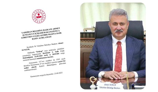 Bakanlık, Başkan Sungur Hakkında Görevden Alma Kararı Verdi