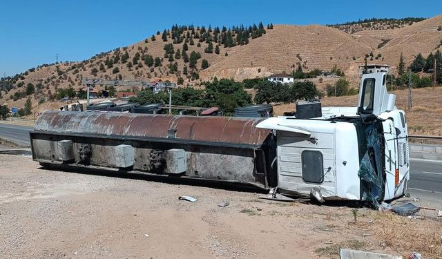 Kırıkkale’de Korkutan Tanker Kazası: Yol Trafiğe Kapandı