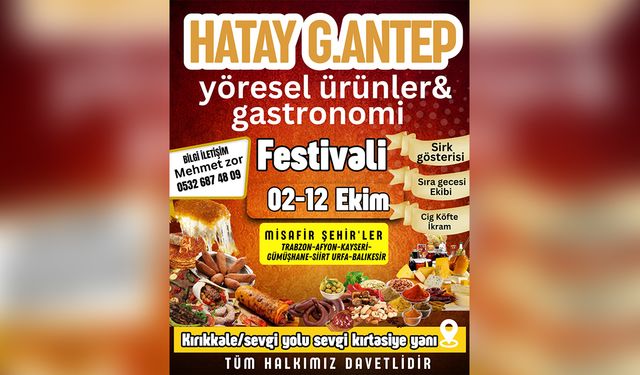 Kırıkkale Yöresel Ürünler Festivali Başlıyor