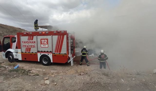 Yahşihan’da Sanayi Sitesinde Korkutan Yangın