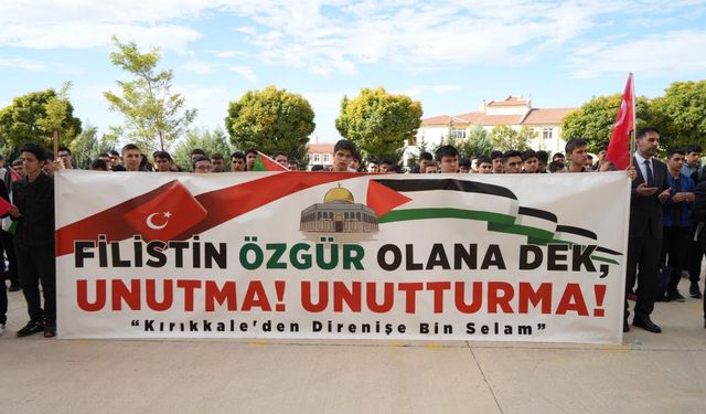 Kırıkkale’de Öğrenciler Gazze İçin Tek Yürek Oldu