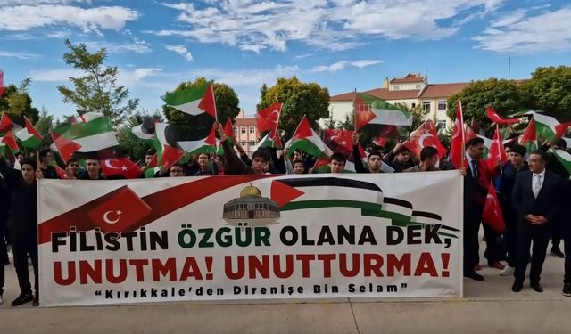 Kırıkkaleli Öğrenciler Filistin İçin Tek Yürek Oldu
