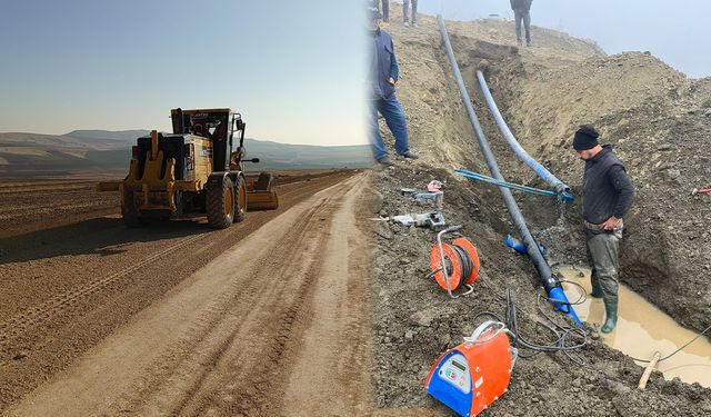 Kırıkkale’de Yol ve Su Çalışmaları Sürüyor