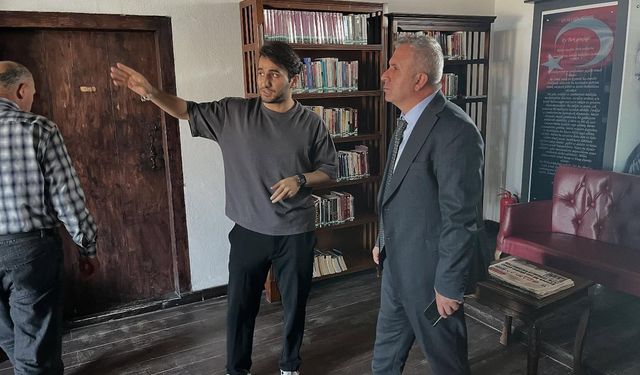 İl Müdürü Ergeç Kütüphane Çalışmalarını İnceledi