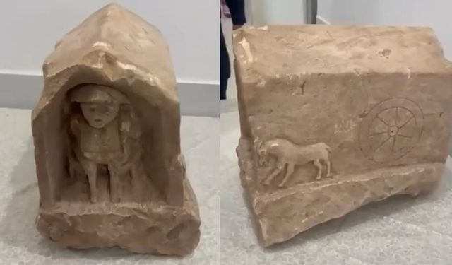 Kırıkkale’de Roma Dönemine Ait Mezar Steli Ele Geçirildi