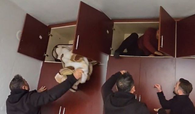 Aranan Şahsın Yakalandığı Yer Pes Dedirtti