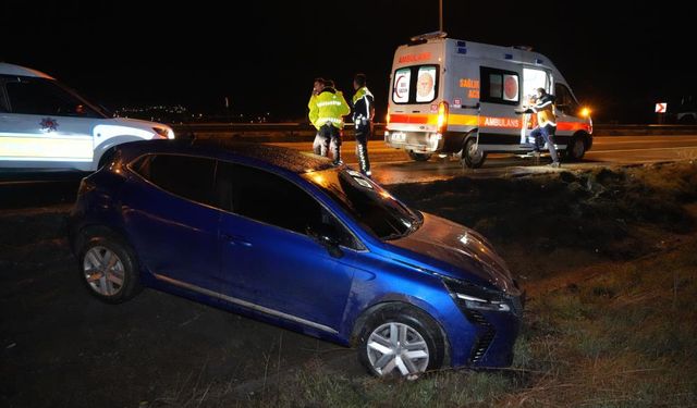Kırıkkale’de Otomobil Şarampole Devrildi, Sürücü Kaçtı