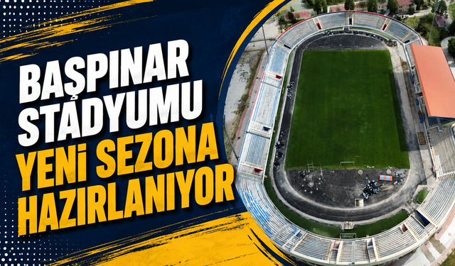 Başpınar Stadyumu'nda Tartan Zemin Yenileniyor