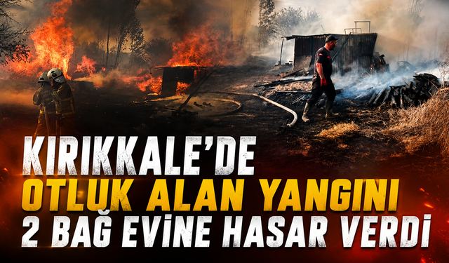 Kırıkkale'de Otluk Alan Yangını 2 Bağ Evine Hasar Verdi